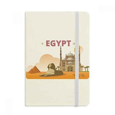 Imagem de Caderno com estampa de pirâmide da cidade, esfinge, Egito, capa dura oficial, diário clássico