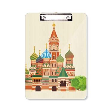 Imagem de Rússia Landmark Ilustration National Symbol Prancheta Pasta Bloco de Escrita Placa de Apoio A4