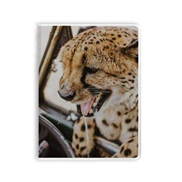 Imagem de Diário de capa macia com estampa de animal selvagem e estampa de leopardo