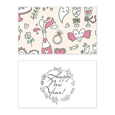 Imagem de Loves Flower Plant Paint New Year Festival Greeting Card Bless Message Gift