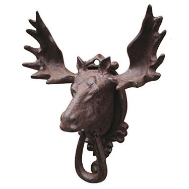 Imagem de Treasure Gurus Bull Alce Porta Alce Batedor de Ferro Fundido Rústico