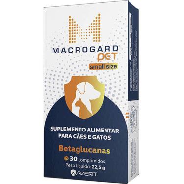 Imagem de Suplemento Alimentar Avert Macrogard Pet Small Size para Cães e Gatos - 30 Comprimidos