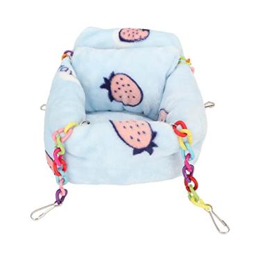 Imagem de Cama de Suspensão de Hamster Quente Colorida Cadeia de Pelúcia Hamster de Suspensão Cama de Caverna Estável Elegante para Dormir para Ouriço (S)