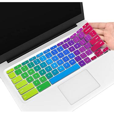 Imagem de Capa colorida de teclado Lenovo Chromebook para Lenovo Chromebook Flex 3 11 / Lenovo Chromebook C330 11,6/Chromebook 100e 300e 500e N20 N21 N22 N23 11,6/Chromebook N42 N42-20 35.6 cm, arco-íris