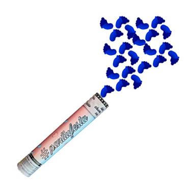 Imagem de Lança confetes De Papel Metalizado Ou Coloridos (Pezinho Azul)