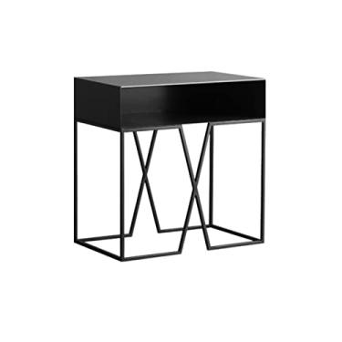 Imagem de Mesa lateral de ferro pequena mesa de cabeceira para quarto mesa de centro criativa pequena mesa de centro mini sofá armário lateral mesa de centro para sala de estar