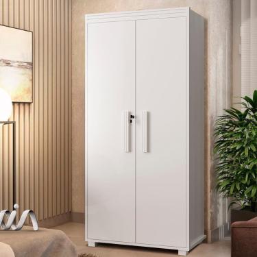 Imagem de Armário Multiuso Com Chave E Fechadura 2 Portas Branco Liceu Shop JM