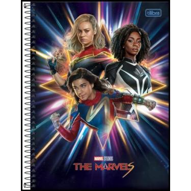 Imagem de Kit de Caderno, 01 Matéria, Capa Dura, The Marvels, 80 Folhas, Tilibra, Pacote com 4 Unidades