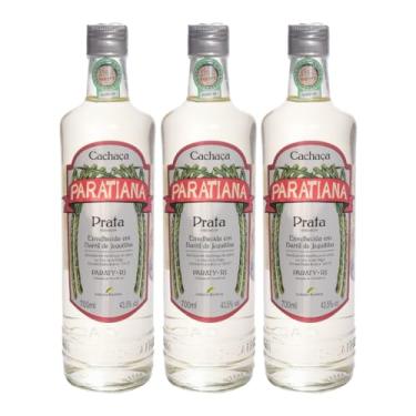 Imagem de Kit 3 Cachaças Prata Paratiana 700 ml Artesanal Premium Premiada Paraty Destilada Presente Natal Drink Pinga Envelhecida Premium