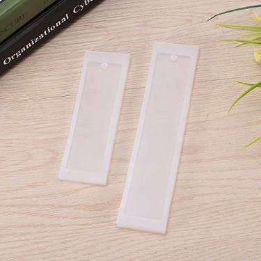 Imagem de 2 pçs/conjunto molde de marcador de silicone retangular, molde de marcador faça você mesmo joias de resina epóxi faça você mesmo molde transparente de silicone para artesanato