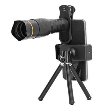 Imagem de Lente de câmera de telefone portátil 32X HD Zoom Lens Clip On, sistema ocular de ajuste duplo, lente objetiva de grande abertura, vários modos de uso, amplamente aplicável para vídeo fotográfico