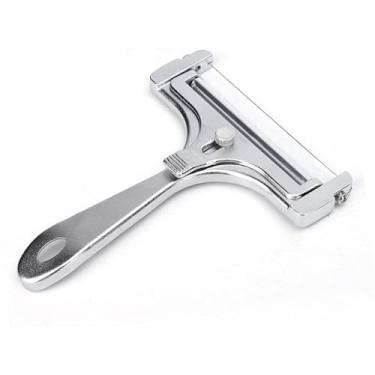 Imagem de Cortador de queijo de arame de aço inoxidável, cortador de queijo portátil ajustável, cortador de queijo para bloco de queijo, faca de queijo, ralador de queijo, cortador de queijo para mussarela, che