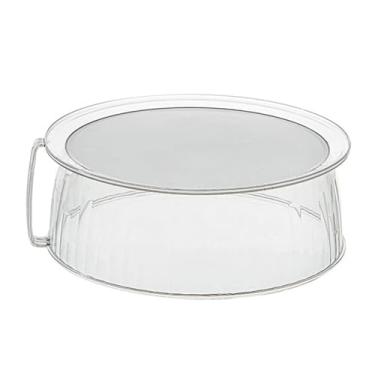 Imagem de WeiLaiKeQi Placa de cobertura de alimentos para micro-ondas, tampas de proteção, acessórios para micro-ondas, 10 ", transparente com alça, utensílios de cozinha,