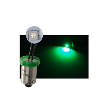 Imagem de PA Lâmpada LED 10x não fantasma LED arcada pinball máquina #44 #47 Ba9s 6,3 V 1 SMD dobrável visão lateral lâmpada flexível fio (verde)