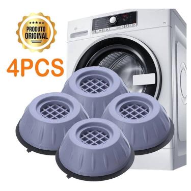 Imagem de Kit Com 4 Unidades Protetor Pé Máquina Niveladores lavadora De Roupas Secadora Anti Vibração Suporte Nivela Para Fogão Geladeira