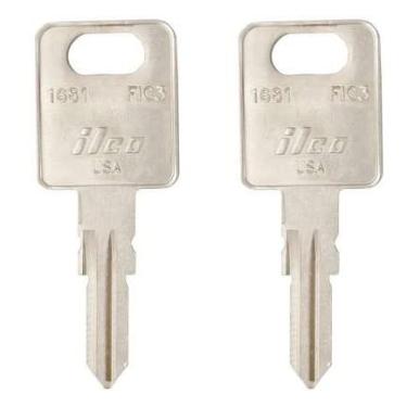 Imagem de Ilco FIC-3 par de chaves de trailer de trailer de viagem Global Link cortadas para seu código da série G G301-391 (G390)