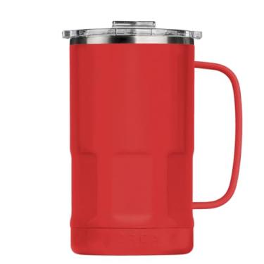 Imagem de ORCA Caneca de cerveja isolada de metal de 793 g com alça e tampa; mantém as bebidas geladas - vermelho