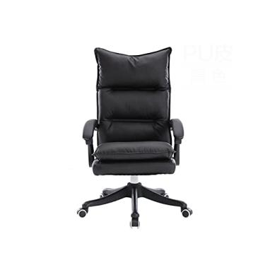 Imagem de Cadeira executiva de escritório cadeira de jogos de computador com apoio para os pés cadeira de escritório ergonômica cadeira de escritório reclinável cadeiras de mesa banquetas pretas