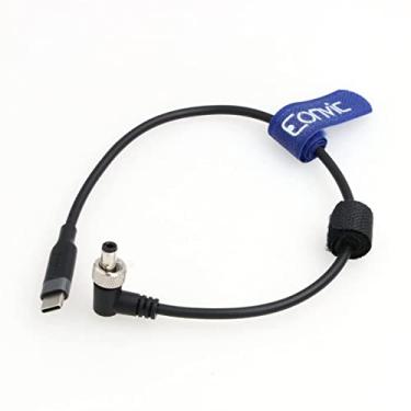 Imagem de Eonvic Cabo de alimentação para câmeras Atomos Ninja V Zwo ASI resfriadas PD USB 3.1 tipo C para travar conector de alimentação CC