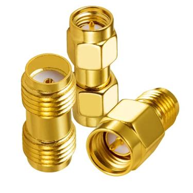 Imagem de POBADY Adaptador 4G SMA 3 Tipos SMA Macho Para SMA Fêmea Adaptador SMA Macho Para Fêmea Adaptador de Antena SMA Para 2G 3G 4G LTE Antena Roteador Rádio Amador DAB WLAN LAN