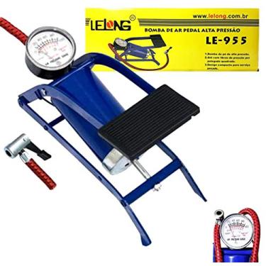 Imagem de Bomba De Ar Pedal De Alta Pressão Pé Bicicleta Moto Carro