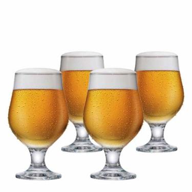 Imagem de Taças De Vidro Beer Master Para Cerveja 380ml 4 Pcs - Ruvolo