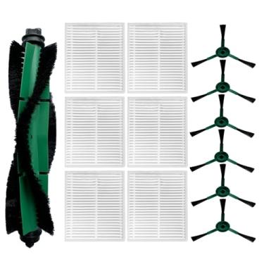 Imagem de Substituição para iRobot Roomba Y0140 Acessórios: Peça de substituição Y01420 para iRobot Roomba Essential Combo Robot Vacuum 1 escova principal 6 escovas laterais 6 filtros HEPA (pacote com 13)