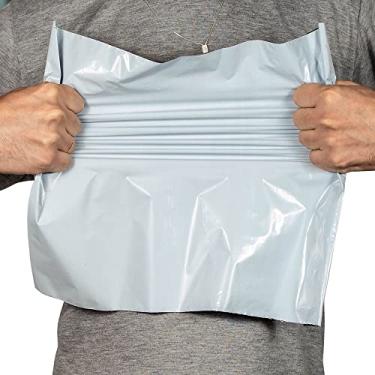 Imagem de Envelope Segurança 70 x 30cm 250 unidades Branco Ecológico Cinza Reciclado Saco Correios E-commerce Embalagem Fácil
