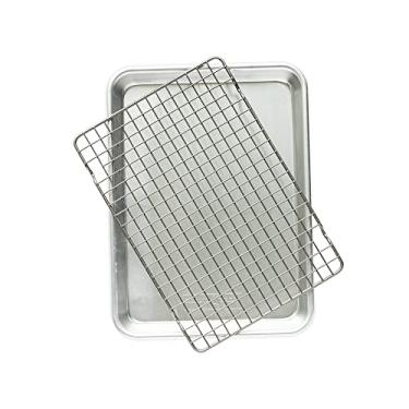 Imagem de Nordic Ware Folha de quarto natural com grade antiaderente segura para forno