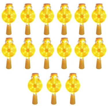 Imagem de Sinalizador Solar ViArio para Cone Kit 15 Uni Luz LED Solar Automatico Obra Sinalizaçao Energia Solar Estrada Rua Rodovia