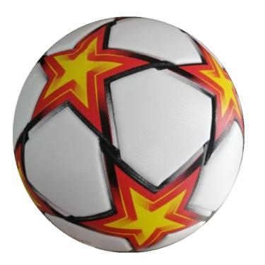 Imagem de Bola de futebol de poliuretano elástica, tamanho profissional 5, bola de jogo de treinamento para todos os climas (E)