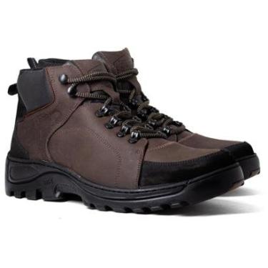 Imagem de Bota Masculina Anatomic Gel Outdoor Couro Legítimo Palmilha Macia Confortável Flexível Mustang 7575-Masculino