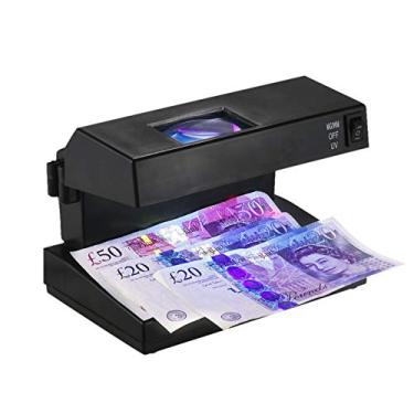 Imagem de detector de Notas Falsas de Mesa Portátil Cash Cy Banknotes Notes Checker Hine Suporte Ultravioleta Uv E detecção de Marca D'Água Com Lupa D Money Tester Para Usd Euro Pound, Us Plug