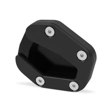 Imagem de CHIFUN Extensor de suporte, almofada ampliadora, placa de extensão lateral de substituição para Moto Guzzi V100 V 100 Mandello 2023 2024 Suporte de estacionamento lateral (preto)