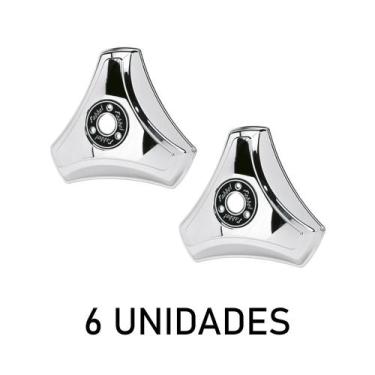 Imagem de Kit Calota Hélice 3 Pontas Aro 20/22 - 6 Unidades - Fabbof