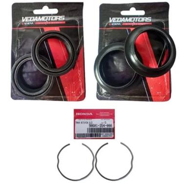 Imagem de Retentor Bengala + Guarda Pó + Trava Cbx 200 Strada 92 ...03 - Vedamot