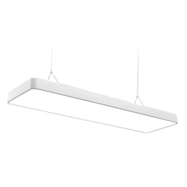 Imagem de Lustre moderno retangular longo pingente luz mesa de bilhar lustre linear moderno minimalista LED lâmpada suspensa para sala de bilhar sala de jantar escritório academia loja lâmpada de susp