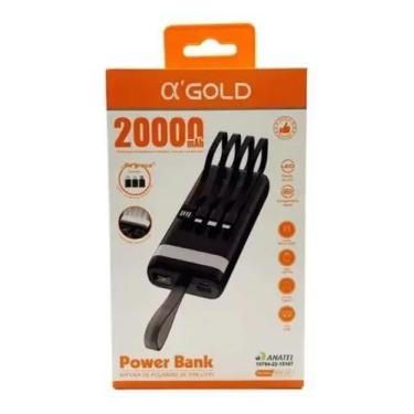 Imagem de Carregador Portátil Power Bank 20000 - Micro Usb E Lightning - Gold