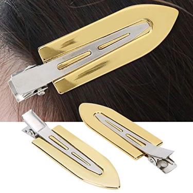 Imagem de Akozon 2 Peças de Grampos de Cabelo Galvanizados da Moda, Grampo de Cabelo Antiderrapante, Acessório de Estilo de Cabeleireiro Ideal Disponível Em Três Cores (Galvanoplastia-ouro)