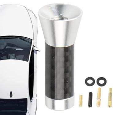 Imagem de Antena AM FM para carro, Antena de teto de carro | Substituição da antena do carro de 3,5 cm | Antena receptor estéreo de metal, substituição de antena de carro de fibra de carbono para recepção aprim