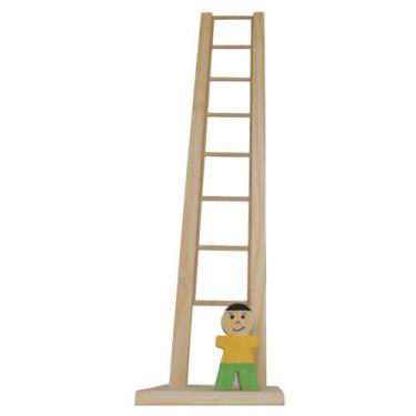 Imagem de Mané na escada de Madeira - Brinquedo Educativo de Movimento - Fábrica