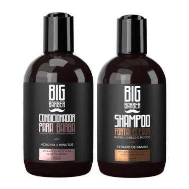 Imagem de Kit Condicionador e Shampoo Fortalecedor Big Barber 250ml Barba Cabelo