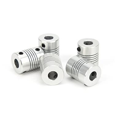 Imagem de Acoplamentos de eixo flexível, acoplador de eixo prático de 5 unidades para impressora 3D