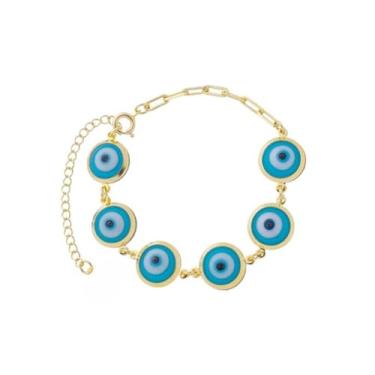 Imagem de Biana Pulseira Olho Grego Banhado Ouro 18k