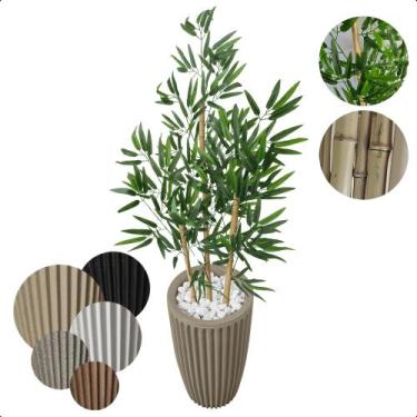 Imagem de Planta Bambu Artificial Sorte 1 Metro Vaso Decoração - Flor de Mentiri