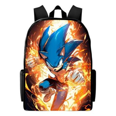 Imagem de Mochila Estampada Infantil Sonic O Herói Azul Masculino Juvenil - Now 