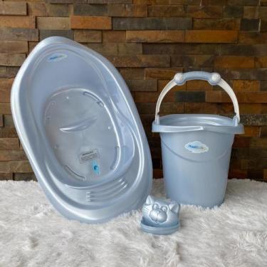 Imagem de Banheira de Bebe 22 Litros Com Balde Ofurô 11 Litros e Saboneteira tam