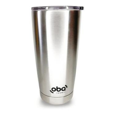 Imagem de Copo Térmico Com Tampa E Abridor 591Ml Oba Termic Inox - Oba Térmic