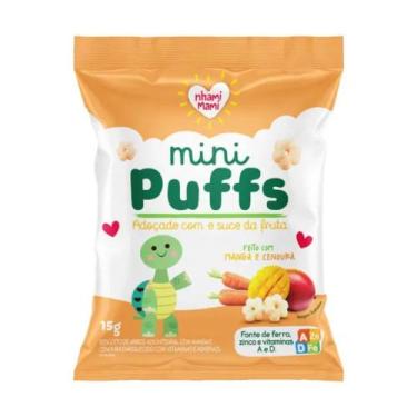 Imagem de Biscoito de Arroz Nhami Mami Mini Puffs Feito com Manga e Cenoura 15g