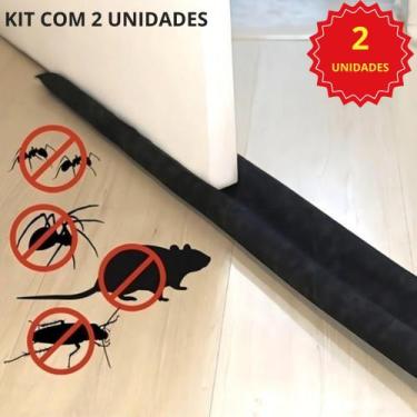 Imagem de Kit 2 Veda Porta Impermeavel Contra Insetos Rolinho Protetor Duplo 70,